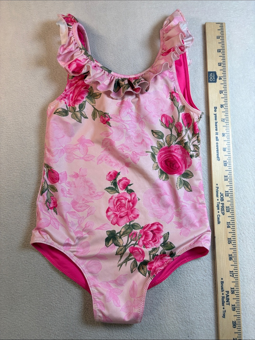 LoveShackFancy Kids Floral Pink One-Piece Swimsuit
